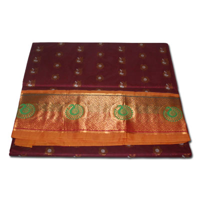 "Kalaneta maroon color venkatagiri seico saree - MSLS-125 - Click here to View more details about this Product